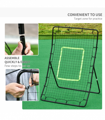 Rebounder Net Target Ball Kickback Baseball Training Equipment Play HOMCOM