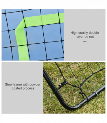 Rebounder Net Target Ball Kickback Baseball Training Equipment Play HOMCOM