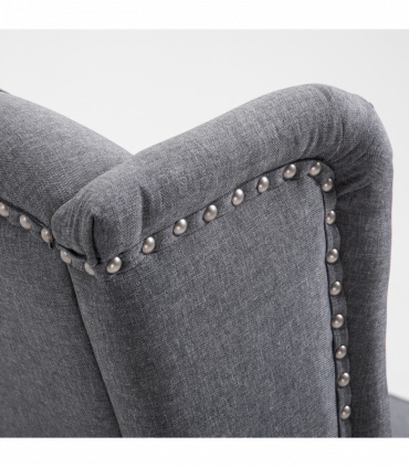 Recliner Armchair for Living Room Fabric Reclining Chair w/ Footrest Light Grey