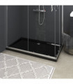vidaXL Rectangular ABS Shower Base Tray Black 70x120 cm