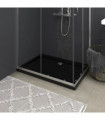 vidaXL Rectangular ABS Shower Base Tray Black 80x110 cm