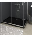 vidaXL Rectangular ABS Shower Base Tray Black 80x120 cm