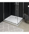 vidaXL Rectangular ABS Shower Base Tray White 80x90 cm