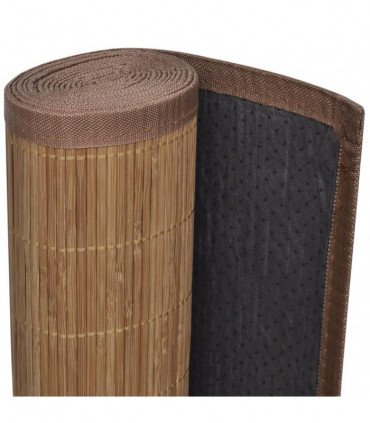 Rectangular Brown Bamboo Rug 120 x 180 cm