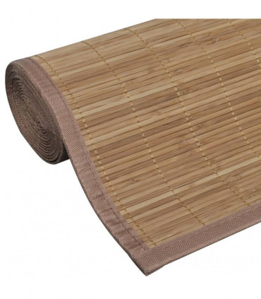Rectangular Brown Bamboo Rug 120 x 180 cm