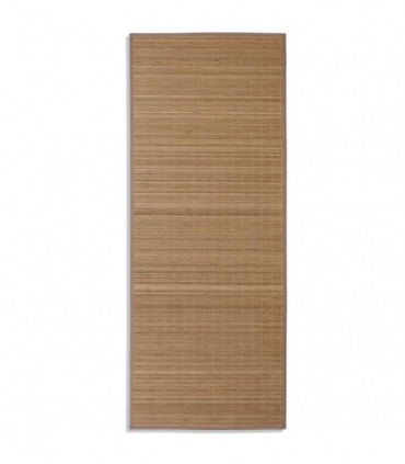 Rectangular Brown Bamboo Rug 80 x 200 cm