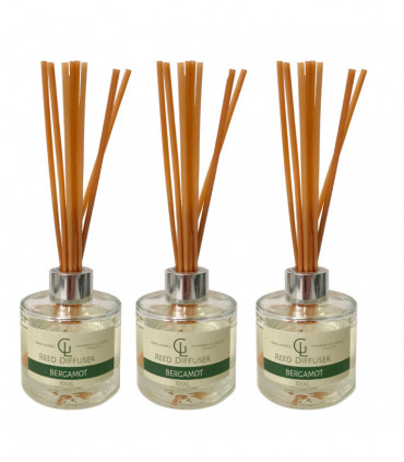 Reed Diffuser Oil Based 100ml Bergamot Pack of 3