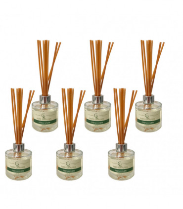 Reed Diffuser Oil Based 100ml Fresh Linen Pack of 6