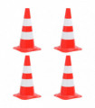 Reflective Traffic Cones 4 pcs Red and White 50 cm