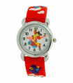 Relda Children's Analogue 3D Flying Aeroplane Red Silicone Strap Boy's Watch REL44