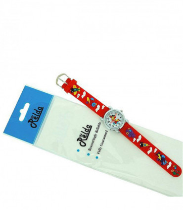 Relda Children's Analogue 3D Flying Aeroplane Red Silicone Strap Boy's Watch REL44