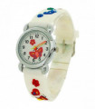 Relda Children's Analogue 3D Multicolor Butterfly White Silicone Strap Girl's Watch REL40