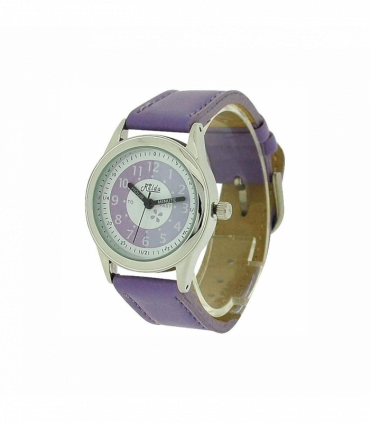 Relda Girls Time Teacher Purple Leather Strap Watch REL13