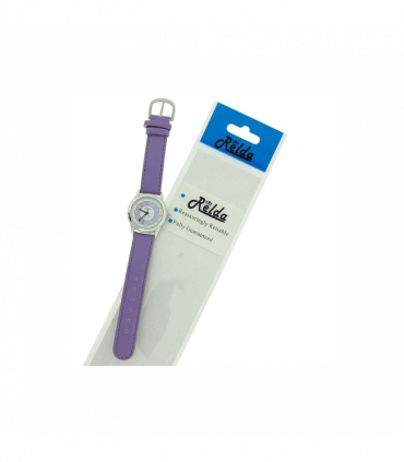 Relda Girls Time Teacher Purple Leather Strap Watch REL13