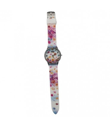 Relda Ladies Analogue Flowers Silicone Strap Watch REL100