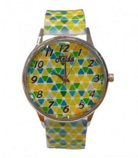 Relda Ladies Analogue Green Silicone Strap Watch REL96