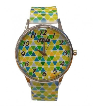 Relda Ladies Analogue Green Silicone Strap Watch REL96