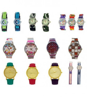 Relda Ladies/Boys/Girls Analogue Silicone nylon Strap 12 Mix Watches RELx12