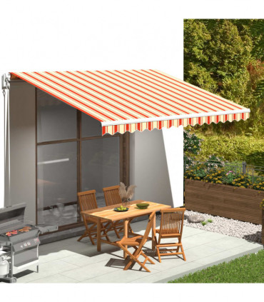 Replacement Fabric for Awning Yellow and Orange 4.5x3 m
