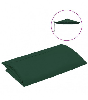 vidaXL Replacement Fabric for Cantilever Umbrella Green 350 cm