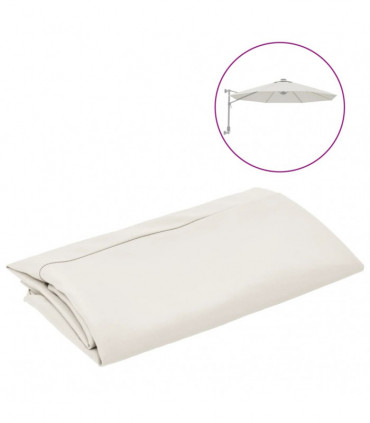 vidaXL Replacement Fabric for Cantilever Umbrella Sand White 350 cm