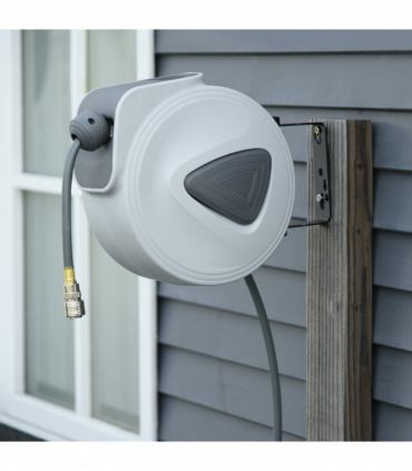 Retractable Air Hose Reel 10m+90cm Hose Diameter 3/8" 9.5mm Hose Connector 1/4"