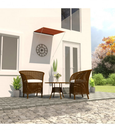 Retractable Awning 100x150 cm Orange and Brown