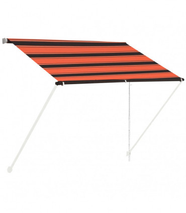 Retractable Awning 100x150 cm Orange and Brown