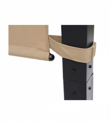 Retractable Pergola Garden Gazebo  3x2.45x2.3m, Khaki