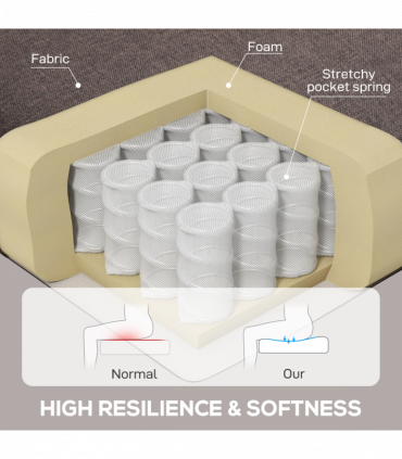 Retro Accent Chair Wingback Armchair with Wood Frame for Living Room Brown