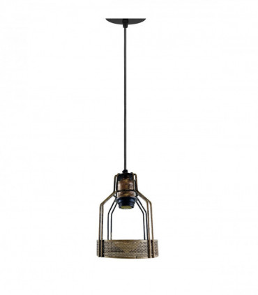 Retro Industrial Brushed Copper Ceiling Pendant Indoor Lighting Metal Bird Cage Shade Hanging Lamp