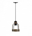 Retro Industrial Brushed Copper Ceiling Pendant Indoor Lighting Metal Bird Cage Shade Hanging Lamp