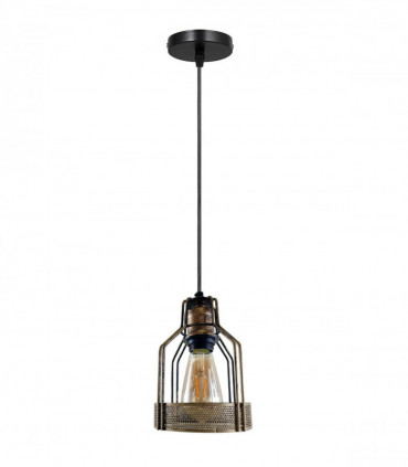 Retro Industrial Brushed Copper Ceiling Pendant Indoor Lighting Metal Bird Cage Shade Hanging Lamp