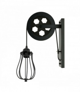 Retro Industrial Pulley Wheel Wall Light Fixture Metal Balloon Indoor Light