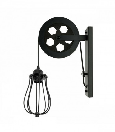 Retro Industrial Pulley Wheel Wall Light Fixture Metal Balloon Indoor Light