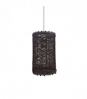 Retro Vintage 1cm Hole Barrel Cage Design Lampshade Easy Fit E27 Base Rattan Style Lamp Light Shades