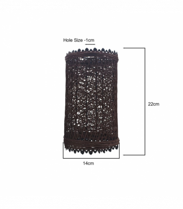 Retro Vintage 1cm Hole Barrel Cage Design Lampshade Easy Fit E27 Base Rattan Style Lamp Light Shades