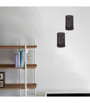 Retro Vintage 1cm Hole Barrel Cage Design Lampshade Easy Fit E27 Base Rattan Style Lamp Light Shades