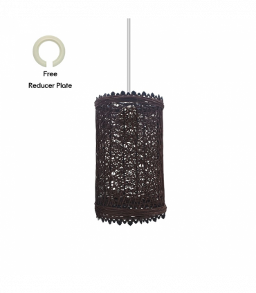 Retro Vintage 1cm Hole Barrel Cage Design Lampshade Easy Fit E27 Base Rattan Style Lamp Light Shades