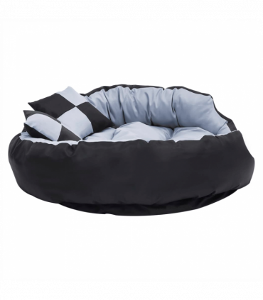 Reversible & Washable Dog Cushion Grey and Black 110x80x23 cm