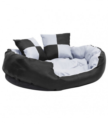 Reversible & Washable Dog Cushion Grey and Black 85x70x20 cm