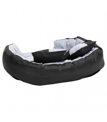 Reversible & Washable Dog Cushion Grey and Black 85x70x20 cm