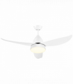 Reversible Ceiling Fan with Light, 3 Blades White LED Remote  White