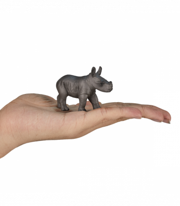 Rhino Baby Standing Toy  Realistic Wildlife Model