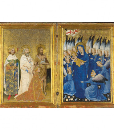 Richard II presented to the Virgin and Child by his Patron Saint John the Baptist and Saints Edward and Edmund ('The Wilton Diptych') - National Gallery 1000 Piece Jigsaw Puzzle