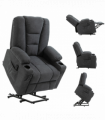 Riser and Recliner Chair w/ Remote, Lift Chair for the Elderly, Grey