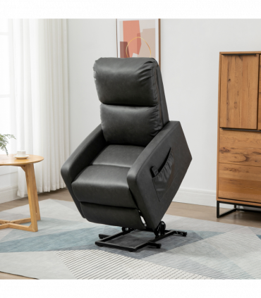 Riser and Recliner Chair, Lift Chair for Living Room w/ Remote, Grey HOMCOM
