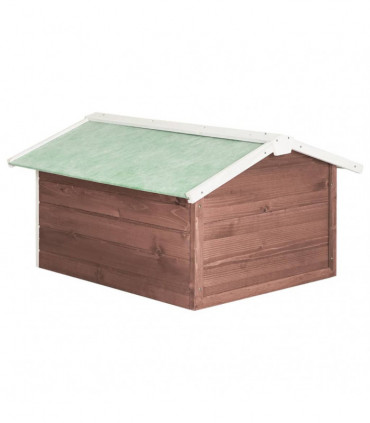 Robotic Lawn Mower Garage 72x87x50 cm Mocca and White Firwood