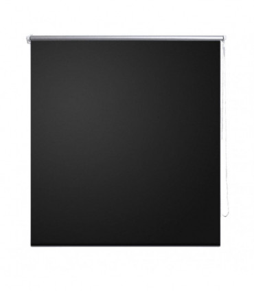 Roller Blind Blackout 140 x 230 cm Black