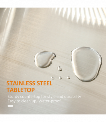 Rolling Kitchen Cart Storage Trolley with Drawer Towel Rail Steel Black HOMCOM